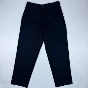 Roundtree & Yorke Chino Pants Mens 32x30 Navy Easy Care Cotton Chinos